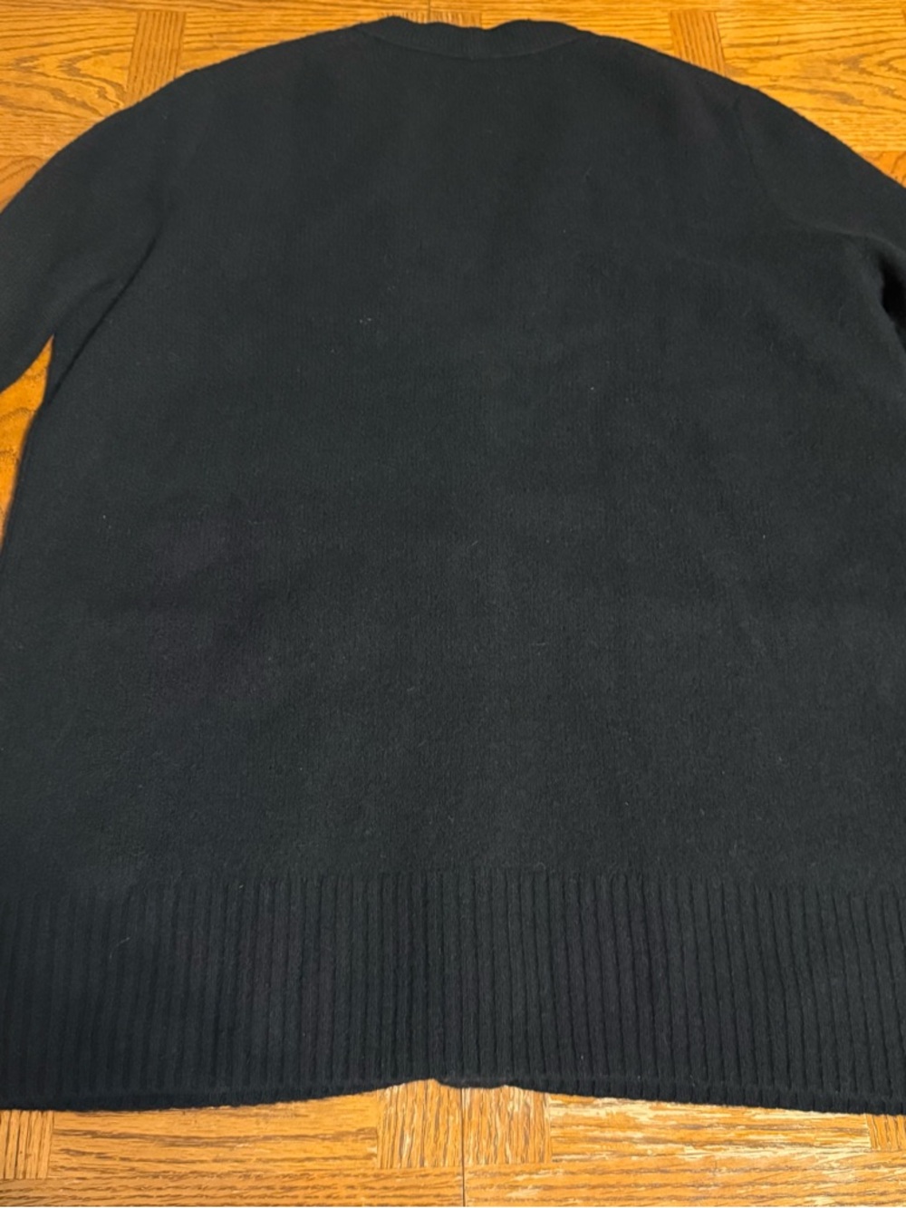 Madewell Maysfield Merino Wool Cardigan in Black Sz M Relaxed Fit Minimalist - Picture 10 of 14